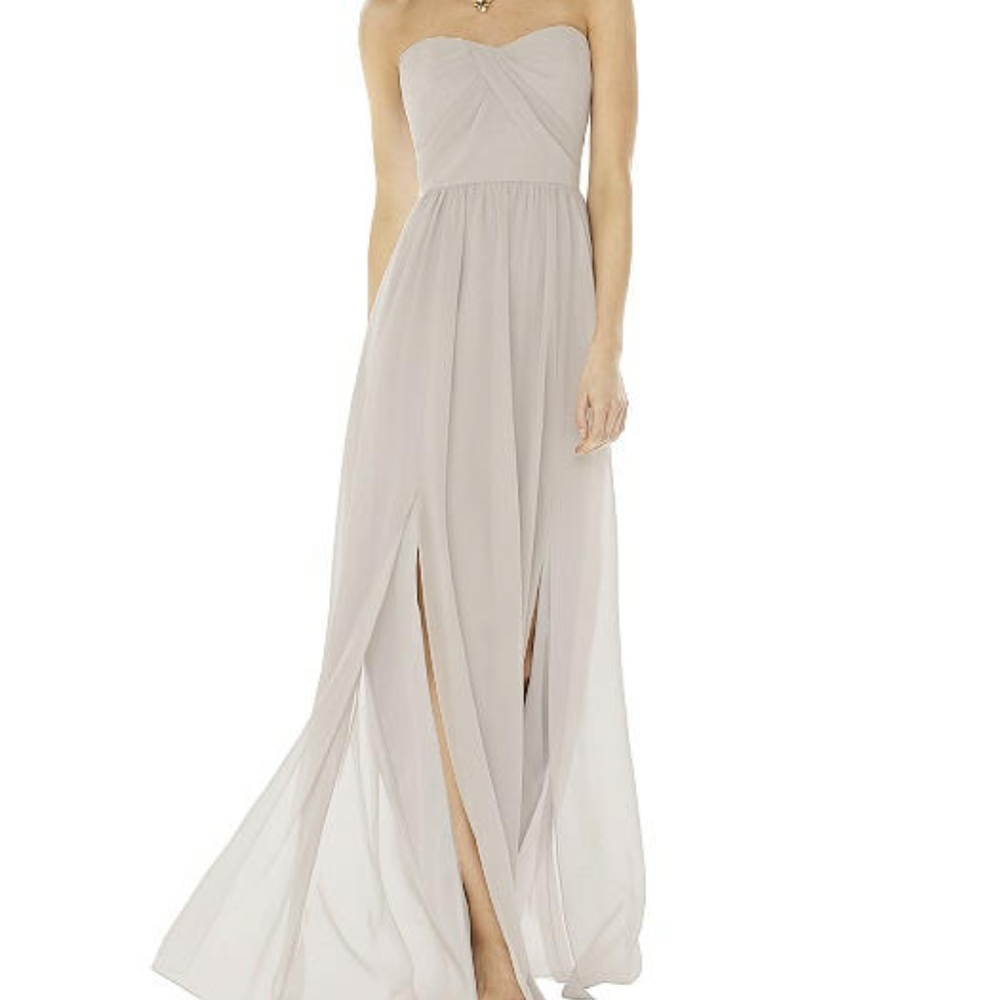NWT Social Bridesmaid Dress Gown Oyster color  6 L